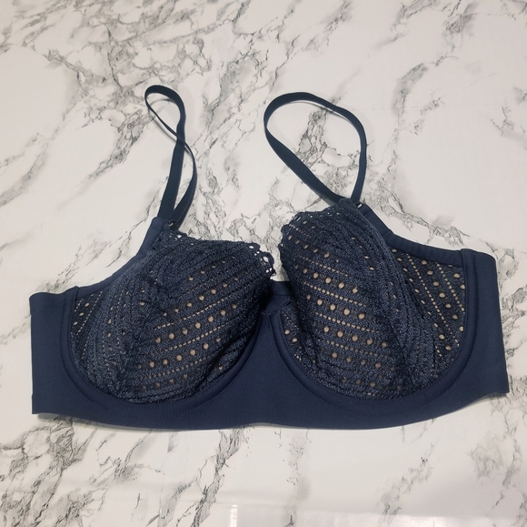 ThirdLove Other - 💘 ThirdLove Blue Eyelet Lightly Lined Bra